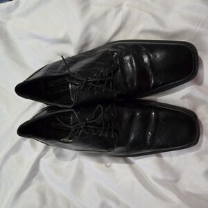 Stacy Adams Black Leather Oxford Shoes, Tobacco Mateo, Mens 9m